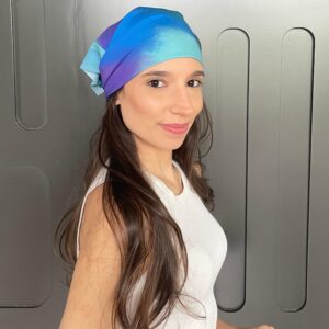 MINI LENÇO TIE DYE AZUL | SEDA