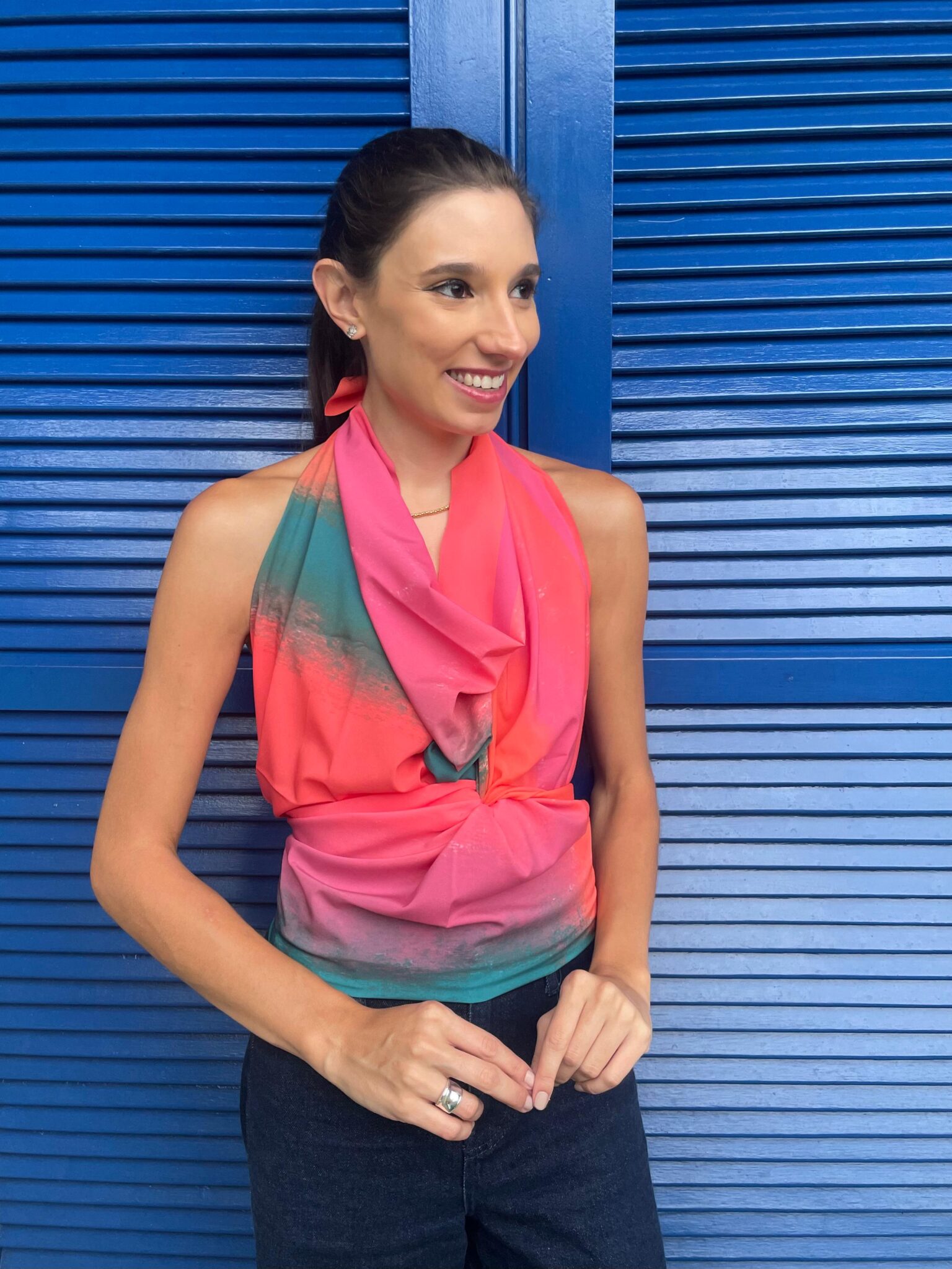 LENÇO TIE DYE LARANJA | SEDA