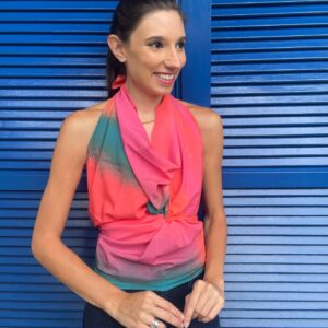 LENÇO TIE DYE LARANJA | SEDA